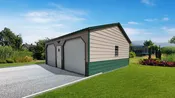 24x25x9 Metal Garage - Vertical Roof - Eagle Carports