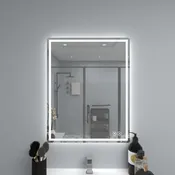 24" Deco LED Mirror with Touch Sensor, Auto-On, Heated Anti-Fog, Dimmer