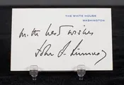 JOHN F. KENNEDY Original SIGNED White House Card