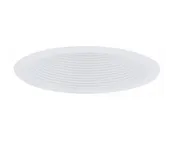 L4D500W - 5" Airtight Metal Cone Baffle Trim - 75W Max. PAR30 or R30/90W Max. PAR38/60W Max. A19 - White/White