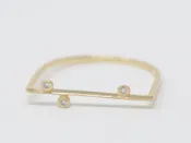 3 Diamond U Ring