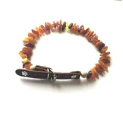 Amber Small Leather Buckle Dog Collar