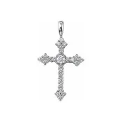 14KT 1.10CT Cross Diamond Pendant