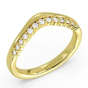 2-Row Diamond Contour Band