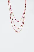 3 in 1 necklace with multicolor stones
