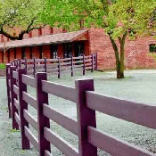 4-Rail Redwood Fence