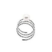 Akoya Sparkle Spiral Ring