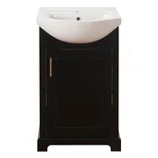 20" Bathroom Vanity With Bulged Sink, Freestanding Single Vanity Set, Soft Close Door