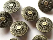 Bronze Buttons with Cutout Design
