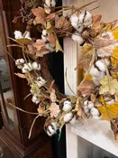 18" Cotton Wreath