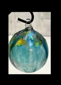 Aqua Marine Ornament with — Welcome to Santa Barbara Glassblowing Studio