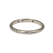 2.25 mm Modeled Band in Palladium with White Diamonds