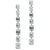 18KW Diamond Stiletto Mosaic Earrings