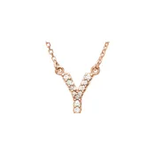0.08 to 1/6 CTW Initial Necklace