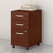 3-Drawer Mobile File Cabinet with Lock – Multiple Finishes, 1-Person