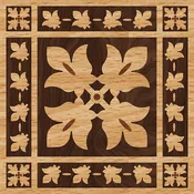 Tulip 36" square with border