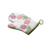 11" x 6" Oven Mitt - MC Pink Plumeria Design