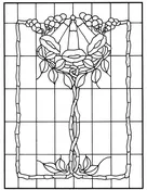 2-015 Custom Printed Stained Glass Window Film