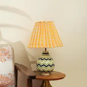 Chevron Bone Inlay Table Lamp