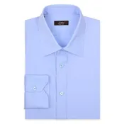 Blue Poplin Solid Dress Shirt