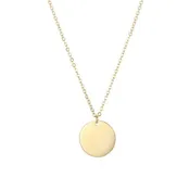 13mm Engravable Disc Necklace