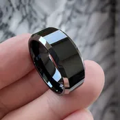 8 mm Black Brushed Tungsten Ring “Preston”