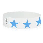 Clearance 3/4" Tyvek® Wristbands (Blue Stars)