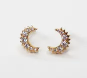 14kt Crescent Moon Earrings — Jackson Grey Jewelers