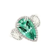 Tourmaline Diamond Ring