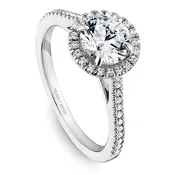 0.22 TCW NC Halo White Gold Semi-mount Bridal