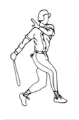 Baseball Player Metal Wall Decor