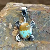 #8 Turquoise Turtle Pendant by K.S. GJ-PND-0216