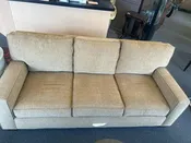 3-Seater Tan Fabric Sofa Modern Comfortable Couch