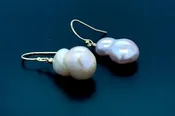 Biwa Pearl Earrings — Luna Felix Goldsmith