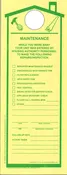 HF-100 Unit Notification Door Hanger   (1-part)