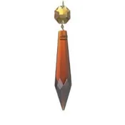 Amber Icicle Glass Crystals