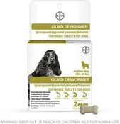 Bayer Quad Chewable Dewormer Medium Dog 26 – 60 lb