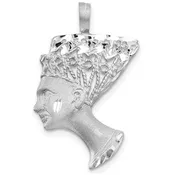 10k White Gold Nefertiti Pendant