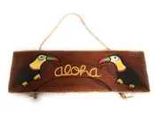 Aloha Sign 16 in with Parrots - Tequilaville Island Style | #dpt508740
