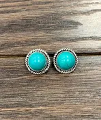 12mm Turquoise Stud Earrings