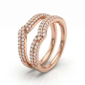 14K Rose Gold 0.50ctw Diamond Enhancer Band Ring