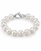 10-10.5mm Akoya White Pearl Bracelet - AAA Quality
