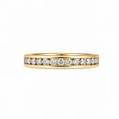 14K Rose Gold Channel-Set Diamond Band, 1/4ct Total Weight
