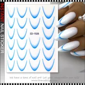NAIL STICKER Gradient French Line, Blue #SD1928