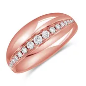 0.30 Carat Diamond Cigar Ring in 14K Gold