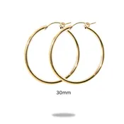 14K Gold Filled 30mm Bold Hoop Earrings for Women
