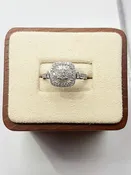 10 Karat White Gold Diamond Fashion Ring