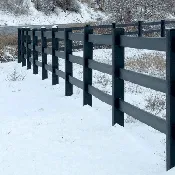 3-Rail Black Fencing