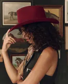 Stetson & THE GREAT. The Ridge Hat. -- Maroon
