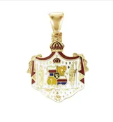 14k Hawaiian Coat of Arms (White Enamel) — Debbie's Jewelry Hawaii